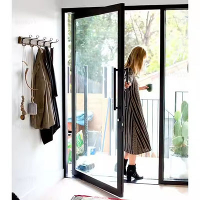 4-12 mm podwójne szyby aluminiowe drzwi z przejrzystym szkłem i materiałem sieciowym ze stali nierdzewnej