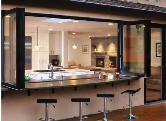 Okienko aluminiowe składane do izolacji termicznej dla izolacji akustycznej i dobrej izolacji akustycznej