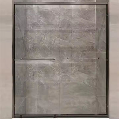Bezramkowy projekt Łatwa instalacja 8 mm podwójne szkło drzwi przesuwne prysznic