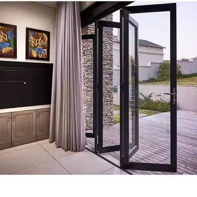 Aluminiowe dźwiękoodporne i wodoodporne izolowane drzwi składane ze szkła