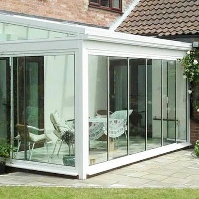 Bezramkowe Bi składane drzwi z podwójną szybą