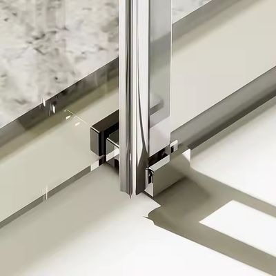 Aluminiowe drzwi wnętrza łazienki aluminiowe ściany pod prysznicem ze szkłem hartowanym