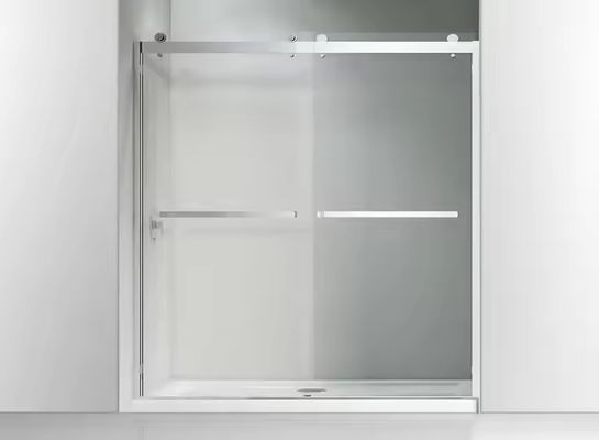 Aluminiowe drzwi wnętrza łazienki aluminiowe ściany pod prysznicem ze szkłem hartowanym