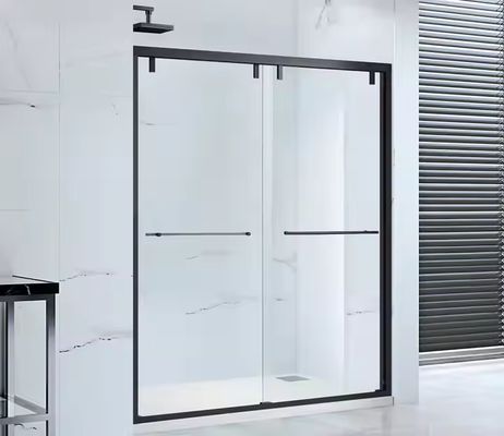 Boczna przesuwna szklana przegroda do łazienki, aluminiowa, szklana, ze stali nierdzewnej, do kabiny prysznicowej typu walk-in