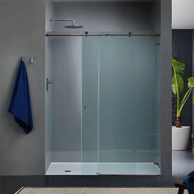 Zindywidualizowana aluminiowa przegródka do łazienki z grubością profilu 1,4 mm i szkłem zamrożonym