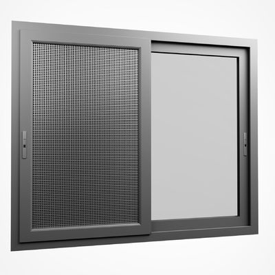 Okno przesuwne z podwójną szybą z ramą ze stopu aluminium i szkłem izolowanym na 50 lat