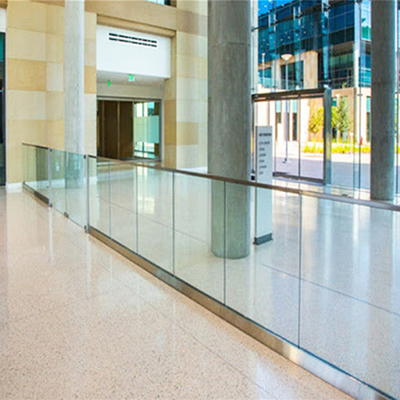 12 mm twardy balustrada szklana Aluminium U-kanały Profil Rękawica System balustrady