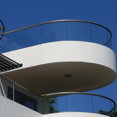 Niestandardowa czarna powłoka bez ramy U Channel Glass Railing Glass Balustrade