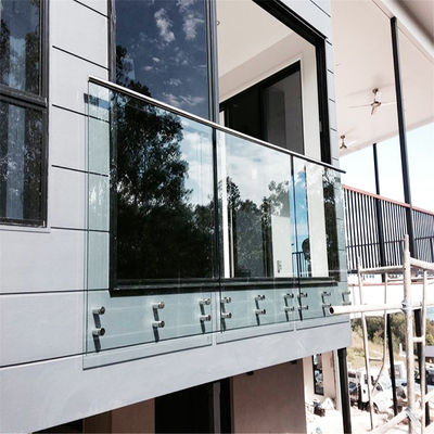 Bezramkowy balkon zewnętrzny System balkonów ze szkła hartowanego z szpilkami odbiórczymi