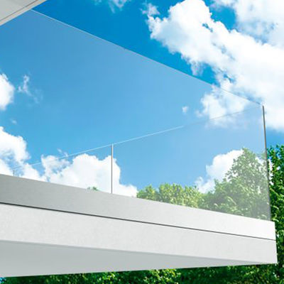 10mm 12mm 6+6mm Tempered Glass U Channel Glass Railing Frameless Glass Balustrade