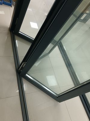 Wręczne zestawialne aluminiowe drzwi składane nowoczesny design aluminiowe szare dwustronne drzwi