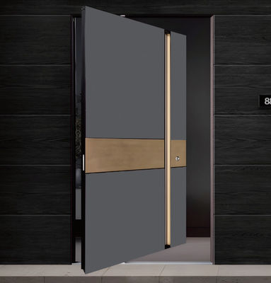 Odporność na huragany Pivot Aluminium Door Customized with Laminated Glass