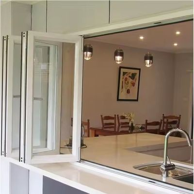 1.5mm Aluminiowe okna składane Długotrwałe z poziomym układem składanym i anodowanym wykończeniem ramy